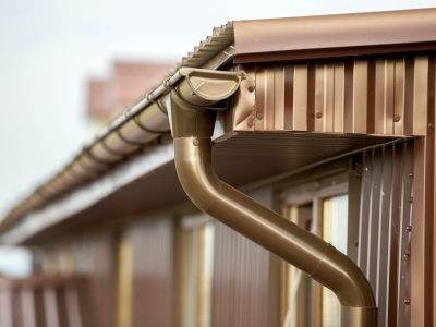 newly installed gutters
